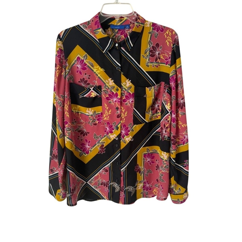 3/$20 💥 Apt. 9 Floral Button Up Blouse Boho Colorful Western Cottagecore‎